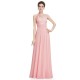 dlouhé světle růžové plesové šaty Kathleen M