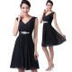 krátké černé společenské šaty na ramínka Sindy XL