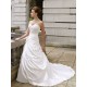 bílé svatební šaty Tina se sníženým pasem M-L