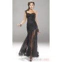 černé krajkové plesové šaty úplé s tylovou sukní Grace S-M