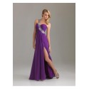 luxusní tmavě fialové plesové společenské šaty Joly XS-M