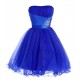 krátké modré společenské šaty do tanečních Victoria XS-S