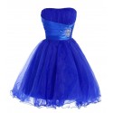 krátké modré společenské šaty do tanečních Victoria XS-S