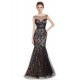 luxusní dlouhé krajkové černé společenské šaty Arial M