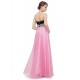 dlouhé růžové tylové maturitní plesové šaty Violet L