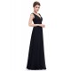 jednoduché dlouhé černé plesové šaty Florencia M