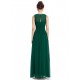 dlouhé zelené plesové šaty na ramínka Isabela XL