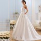 hladké bílé svatební saténové šaty Madley XS-S