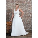 bílé jednoduché antické svatebení šaty Vivian XXL-XXXL