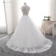 bílé tylové svatební šaty s krajkovým živůtkem a ramínky Luisiana XS