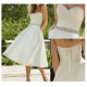 krátké bílé svatební šaty s kapsami Miranda S-M