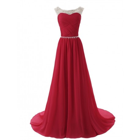červenéplesové šaty na ramínka Agatha L-XL