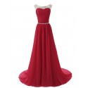 červenéplesové šaty na ramínka Agatha L-XL