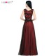 tmavě červené vínové společenské šaty na ramínka Linda XL