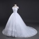 krémové svatební šaty princeznovské s extra bohatou sukní a vlečkou XS-S