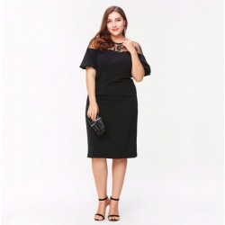 krátké černé společenské šaty pro matku nevěsty XXL