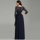 tmavě modré dlouhé společenské šaty pro matku nevěsty XXL-3XL