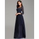 tmavě modré dlouhé společenské šaty pro matku nevěsty XXL-3XL