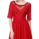 červené společenské šaty pro matku nevěsty s rukávky XL