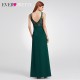 lahvově zelené dlouhé společenské šaty na ramínka Cate XS