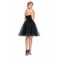 krátké černé společenské šaty Tina XS-S