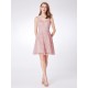 krátké světle růžové společenské šaty do tanečních S