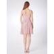 krátké světle růžové společenské šaty do tanečních S