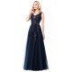 tmavě modré dlouhé společenské šaty na maturitní ples Eleanor