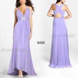 dlouhé světle fialové společenské šaty Hedvika XXL