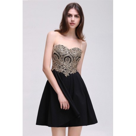 černé krátké společenské šaty do tanečních Valerie M