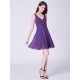krátké fialové společenské šaty do tanečních S