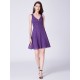 krátké fialové společenské šaty do tanečních S