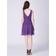 krátké fialové společenské šaty do tanečních S