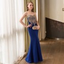 jednoduché modré plesové šaty na maturitní ples Lenny XS