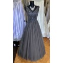 tmavě šedé plesové šaty na maturitní ples Annie XS-S