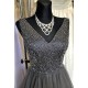 tmavě šedé plesové šaty na maturitní ples Annie XS-S