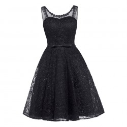 krátké černé plesové šaty na ples Erin XS-S