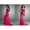 Sexy růžové dlouhé společenské šaty na míru