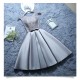 krátké šedivé společenské šaty do tanečních Mina XS-S