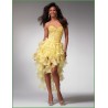Sexy žluté plesové šaty na míru