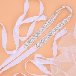 svatební štrasový pásek na svatební šaty SP005