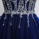 tmavě modré plesové šaty s tylovou sukní Alicia