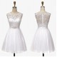 bílé krátké svatební nebo společenské šaty Claudia S