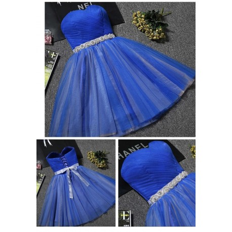 krátké společenské šaty do tanečních Anna světle modré