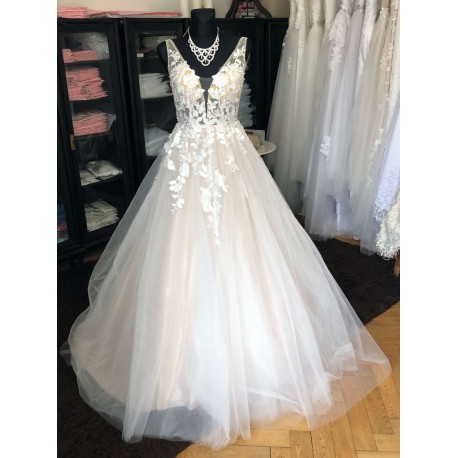 krémové tylové svatební šaty Alicia