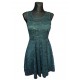 krátké tmavě zelené krajkové společenské šaty Fiona