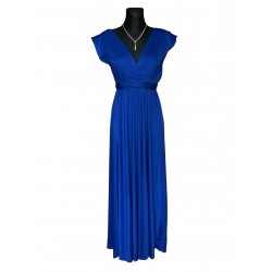 dlouhé modré boho šaty Lucia