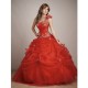 Luxusní červené společenské šaty na míru - Quinceanera