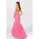 růžové dlouhé společenské šaty Irena