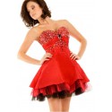 červené krátké plesové šaty Jolana